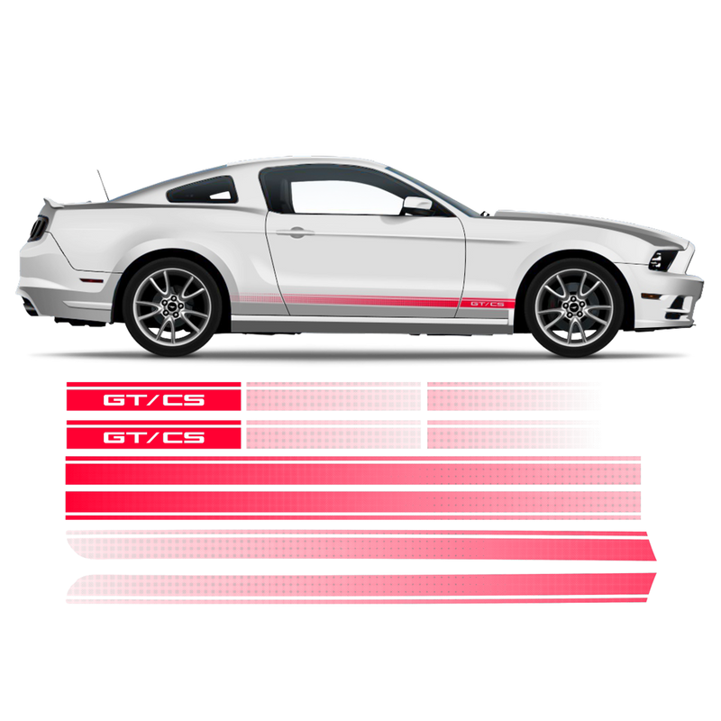 California Special GT/CS FADED Rocker Stripes, for Ford Mustang 2013 2014