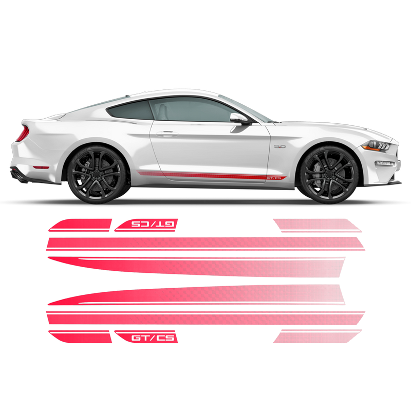 California Special GT/CS Faded Rocker Stripes, for Ford Mustang 2015 - 2017