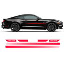 California Special GT/CS Rocker Panel Stripes, for Ford Mustang 2018 - 2020 black