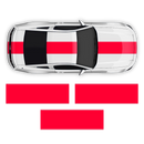 Contoured Racing Stripes over the top, for Mustang 2005 - 2014 black