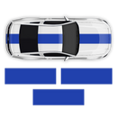 Contoured Racing Stripes over the top, for Mustang 2005 - 2014 black