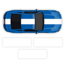 Contoured Racing Stripes over the top, for Mustang 2005 - 2014 black