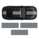 Contoured Racing Stripes over the top, for Mustang 2005 - 2014 black