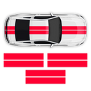 Contoured Double Racing Stripes over the top, for Mustang 2005 - 2019