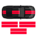 Contoured Double Racing Stripes over the top, for Mustang 2005 - 2019