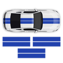 Contoured Double Racing Stripes over the top, for Mustang 2005 - 2019