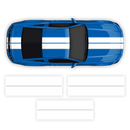 Contoured Double Racing Stripes over the top, for Mustang 2005 - 2019