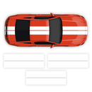Contoured Double Racing Stripes over the top, for Mustang 2005 - 2019