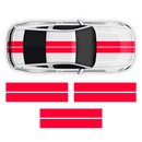 Double Racing Stripes over the top, for Mustang 2005 - 2014 black