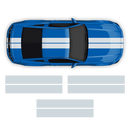 Double Racing Stripes over the top, for Mustang 2005 - 2014 black