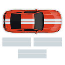 Double Racing Stripes over the top, for Mustang 2005 - 2014 black