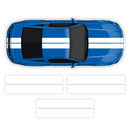 Double Racing Stripes over the top, for Mustang 2005 - 2014 black