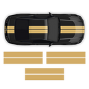 Double Racing Stripes over the top, for Mustang 2005 - 2014 black