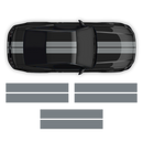 Double Racing Stripes over the top, for Mustang 2005 - 2014 black