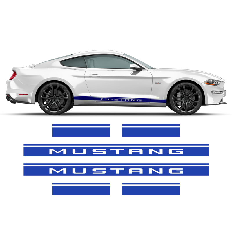 EURO XL Racing Stripes Set for Ford Mustang 2015 - 2020 black