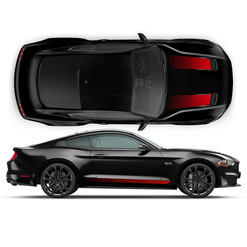 Edition 55 Faded Stripes, for Ford Mustang 2019 - 2020