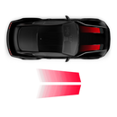 Edition 55 Faded Stripes, for Ford Mustang 2019 - 2020 black