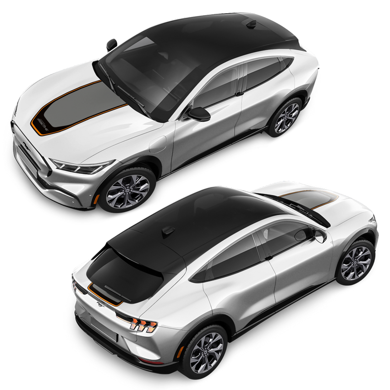 MACH - E Hood / Rear Bonnet Decals Set, for Ford Mustang MACH-E 2020