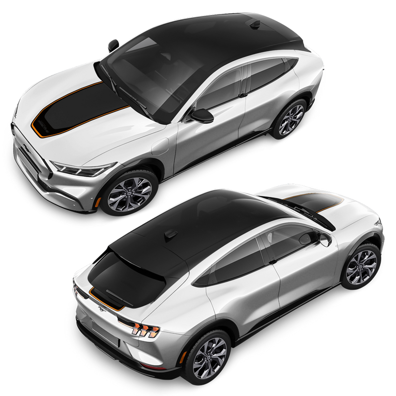 MACH - E Hood / Rear Bonnet Decals Set, for Ford Mustang MACH-E 2020