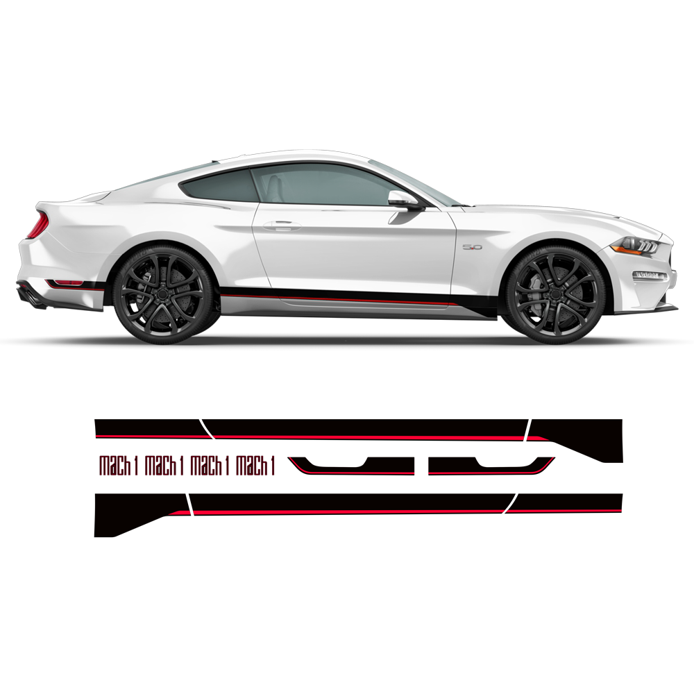 MACH1 Graphic Decals Set, for Ford Mustang 2018 2023