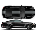 R - SPEC Style Racing Stripes Set, for Ford Mustang 2015 - 2019 black