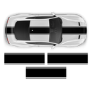 R - SPEC Style Racing Stripes Set, for Ford Mustang 2015 - 2019 black