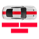 R - SPEC Style Racing Stripes Set, for Ford Mustang 2015 - 2019 black