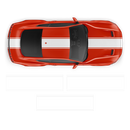 R - SPEC Style Racing Stripes Set, for Ford Mustang 2015 - 2019 black