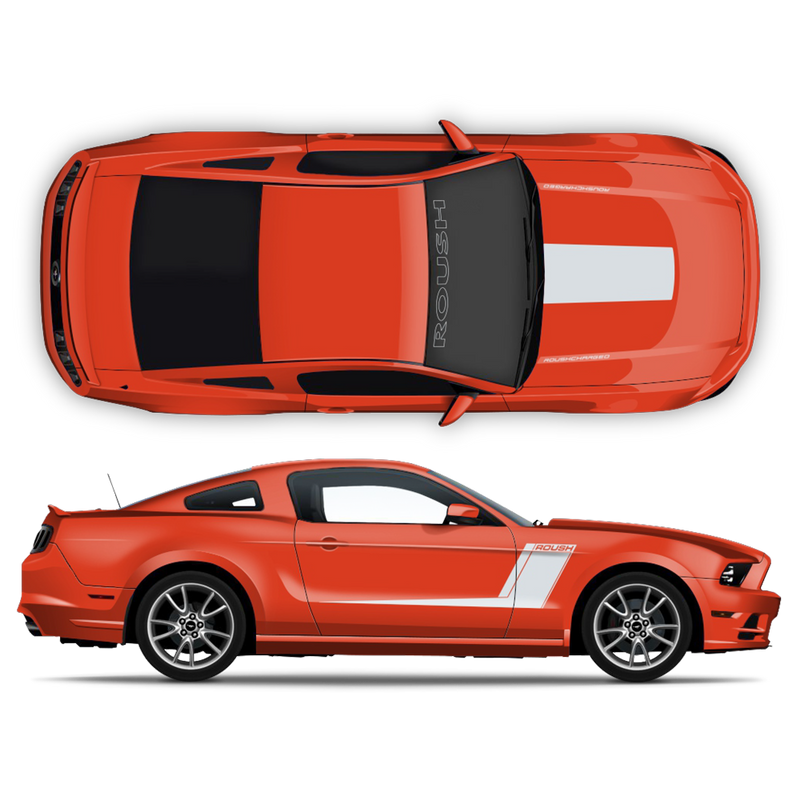 ROUSH Racing Stripes Set, for Ford Mustang 2005 - 2014