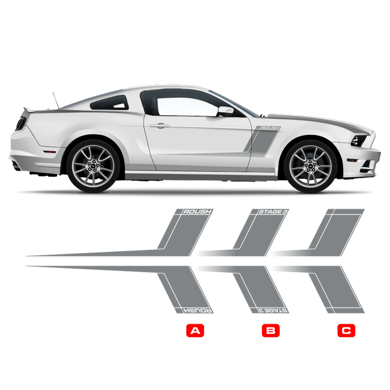 ROUSH Side Graphics, for Ford Mustang 2005 - 2014