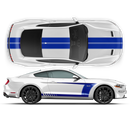 Racing Top Stripes / Side Graphics decals set, for Ford Mustang 2015 - 2020