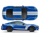 Racing Top Stripes / Side Graphics decals set, for Ford Mustang 2015 - 2023