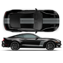 Racing Top Stripes / Side Graphics decals set, for Ford Mustang 2015 - 2023