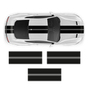 Racing Top Stripes / Side Graphics decals set, for Ford Mustang 2015 - 2020