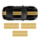 Racing Top Stripes / Side Graphics decals set, for Ford Mustang 2015 - 2020