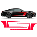 Racing Top Stripes / Side Graphics decals set, for Ford Mustang 2015 - 2020