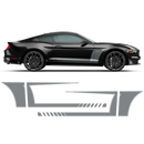 Racing Top Stripes / Side Graphics decals set, for Ford Mustang 2015 - 2023