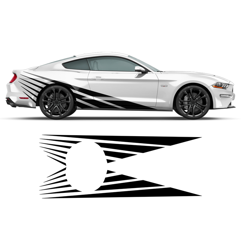 Rising Sun Side Graphics, for Ford Mustang 2015 - 2022