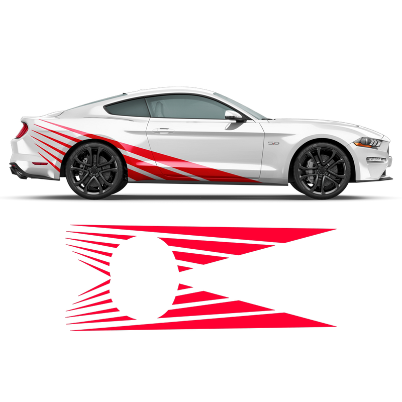 Rising Sun Side Graphics, for Ford Mustang 2015 - 2022