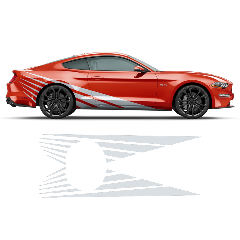 Rising Sun Side Graphics, for Ford Mustang 2015 - 2022