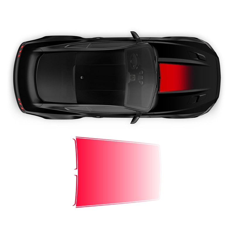 Roush Faded Hood Scoop Decal, for Ford Mustang 2015 - 2019