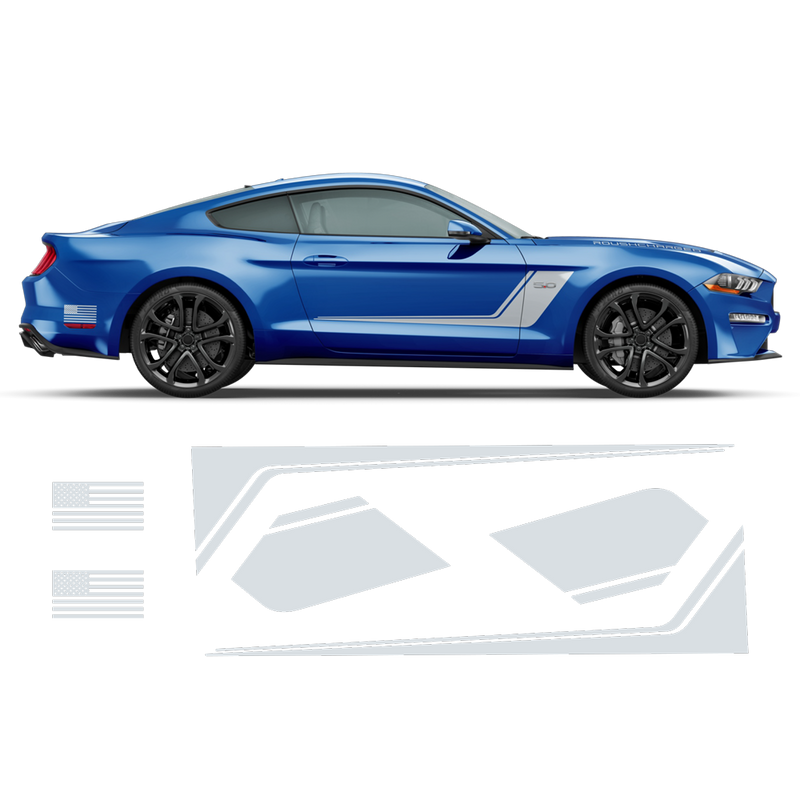 Roush Stage3 Racing Stripes Set, for Ford Mustang 2015 - 2019 black