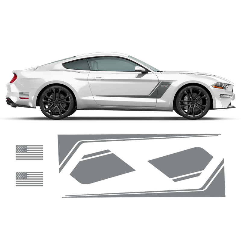 Roush Stage3 Racing Stripes Set, for Ford Mustang 2015 - 2019 black