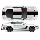 Roush Stage3 Two Colors Racing Stripes Set, for Ford Mustang 2015 - 2019
