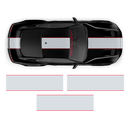 Roush Stage3 Two Colors Racing Stripes Set, for Ford Mustang 2015 - 2019