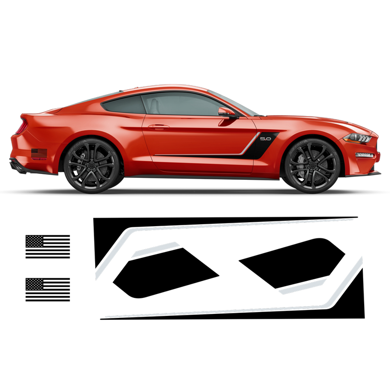 Roush Stage3 Two Colors Racing Stripes Set, for Ford Mustang 2015 - 20