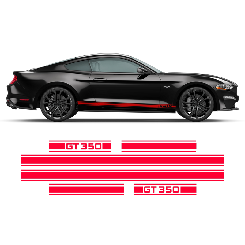 Rocker stripes GT350, for Ford Mustang 2015 - 2020