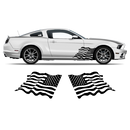 US Flag decals set, for Ford Mustang or any car body