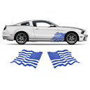US Flag decals set, for Ford Mustang or any car body