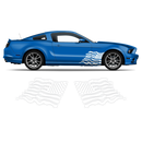 US Flag decals set, for Ford Mustang or any car body